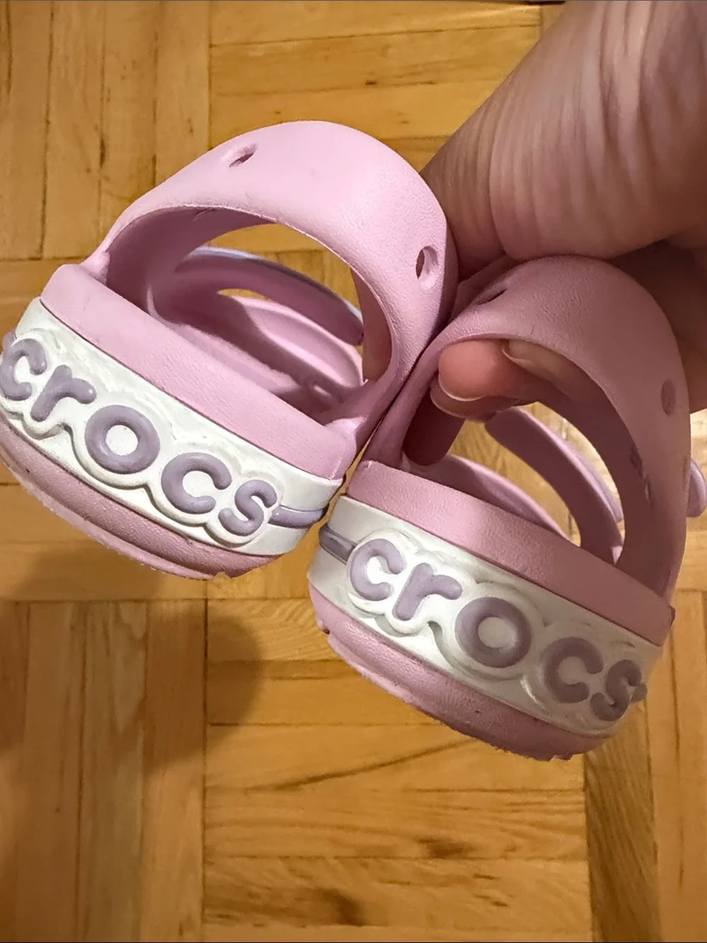 CROCS Kids ballerina/lavender Sandals with Straps
